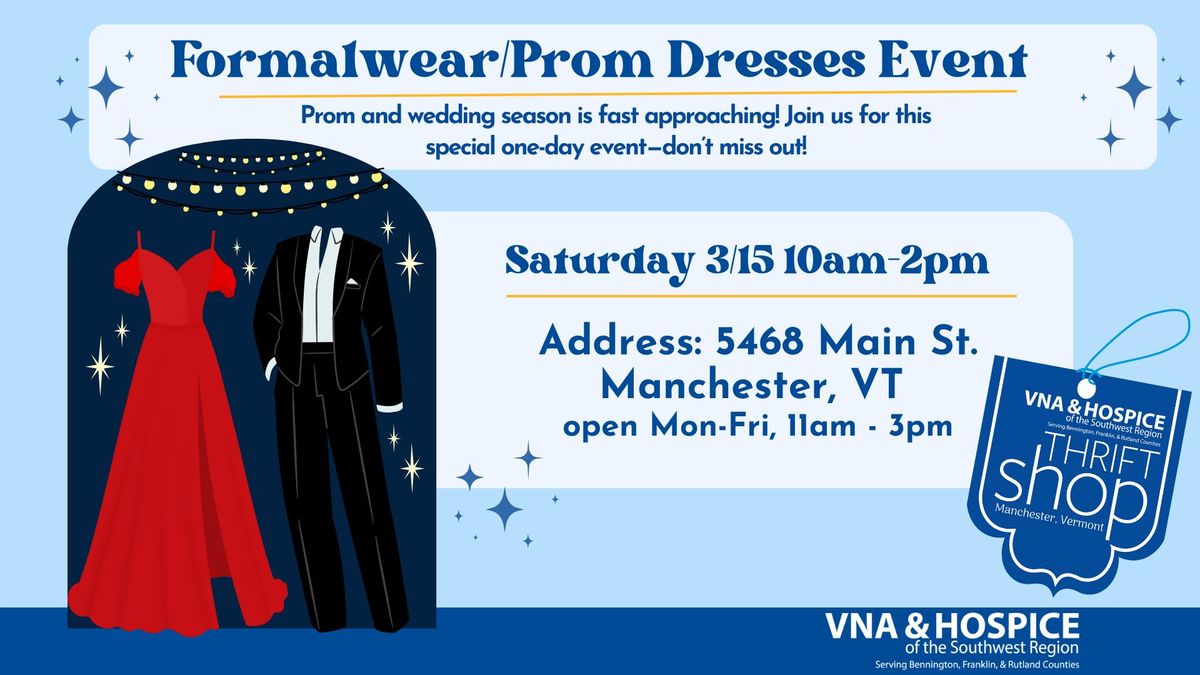 One Day Only: Thrift Shop Formalwear & Prom Dress Event!