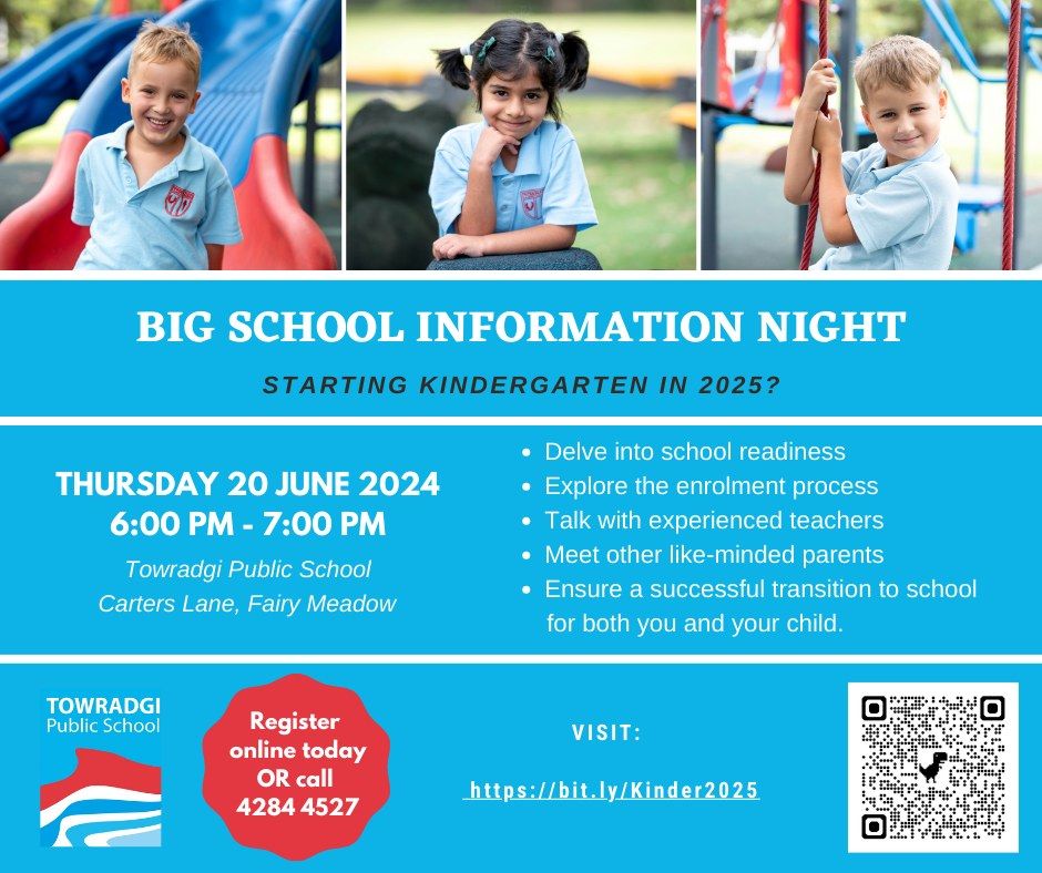 Starting Big School Information Night (Kindergarten 2025)