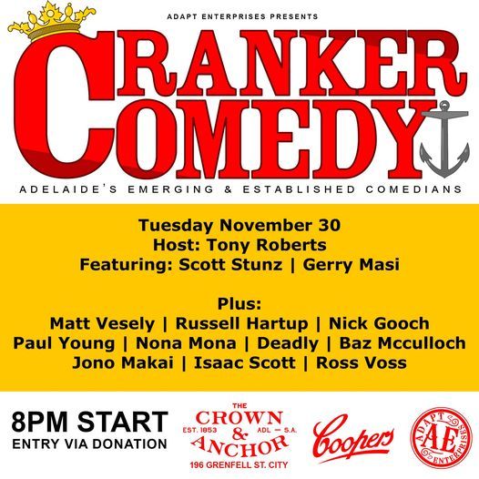 Cranker Comedy Tues Nov 30