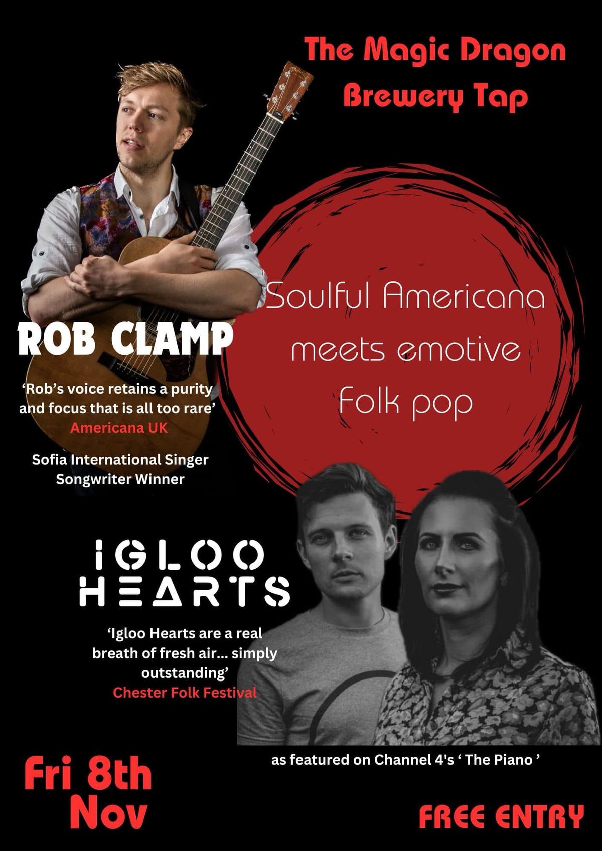 \ud83c\udfb6 Double Headline Event: Rob Clamp & Igloo Hearts \ud83c\udfb6