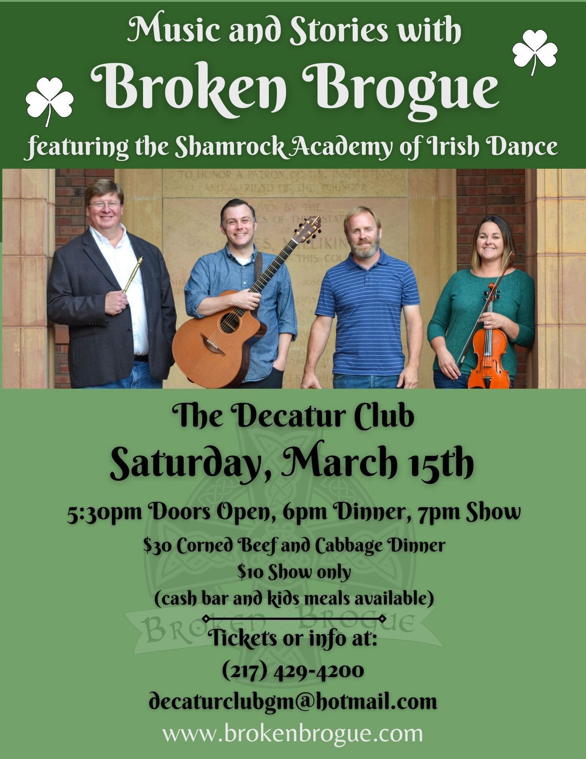 St. Patrick's Celebration with Broken Brogue and Shamrock Academy of Irish Dance