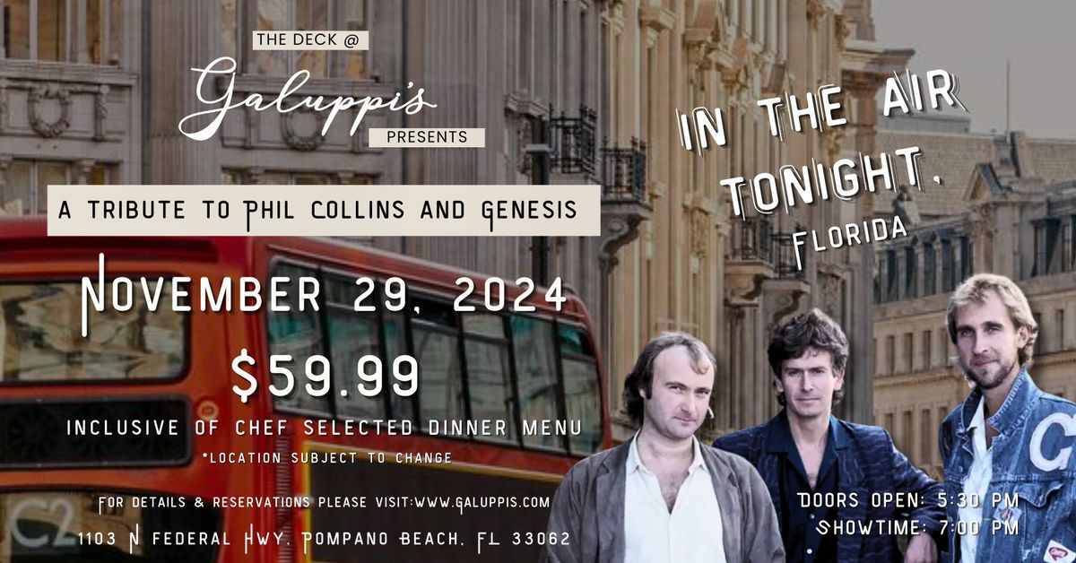 A Tribute to Phil Collins, Genesis & More @ Galuppi's Fri. November 29