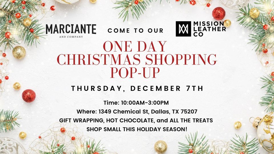 CHRISTMAS SHOPPING POP-UP