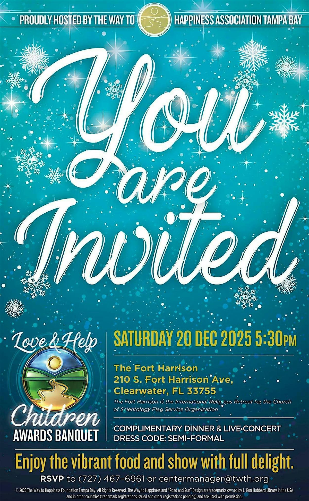 You are invited to The annual Love & Help Children Awards Banquet 2025