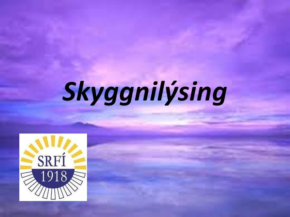 Skyggnil\u00fdsing me\u00f0 Valger\u00f0i Bachmann