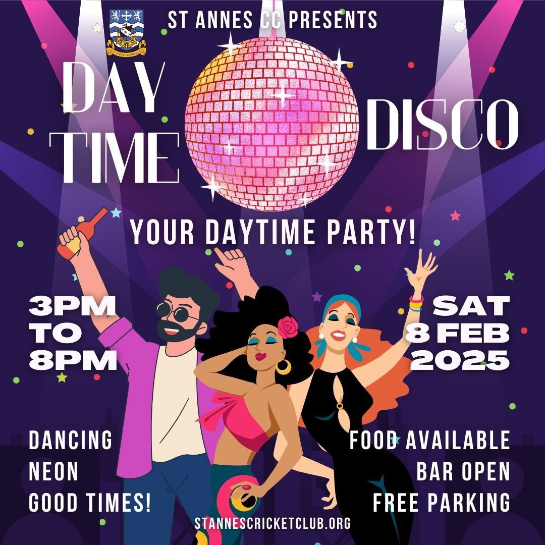 Daytime Disco 3pm to 8pm - Over 18s Only