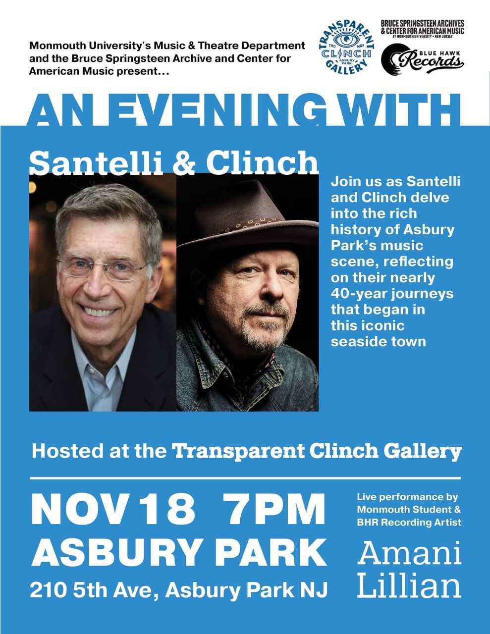 An Evening with Bob Santelli and Danny Clinch LIVE at the Transparent Clinch Gallery