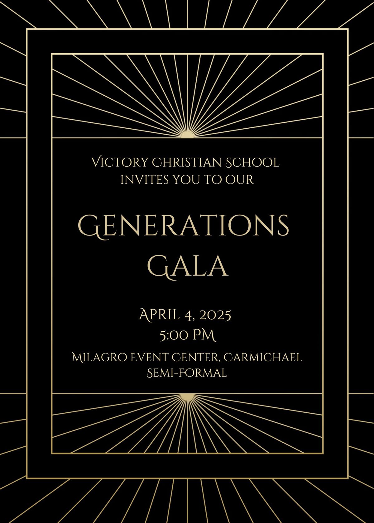 Victory Christian School Generations Gala