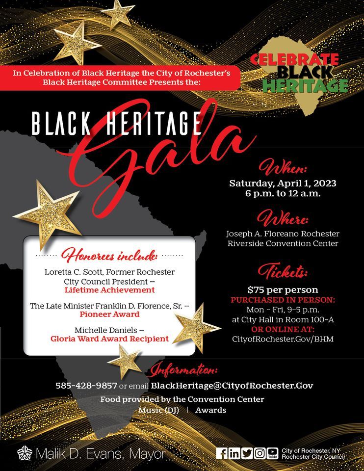 2023 City of Rochester's Annual Black Heritage Gala