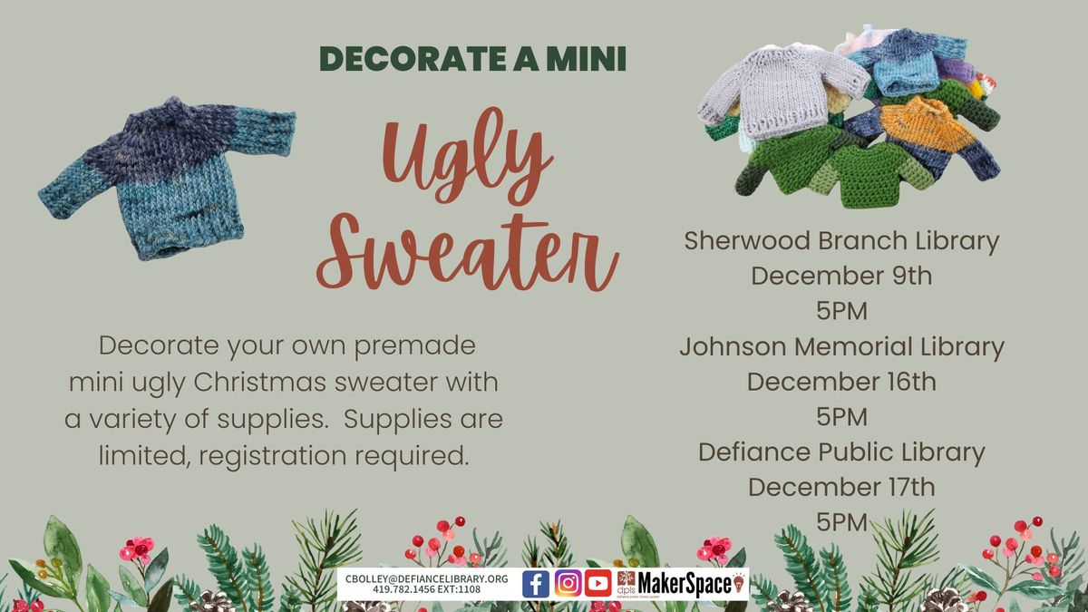 Decorate a Mini Ugly Christmas Sweater