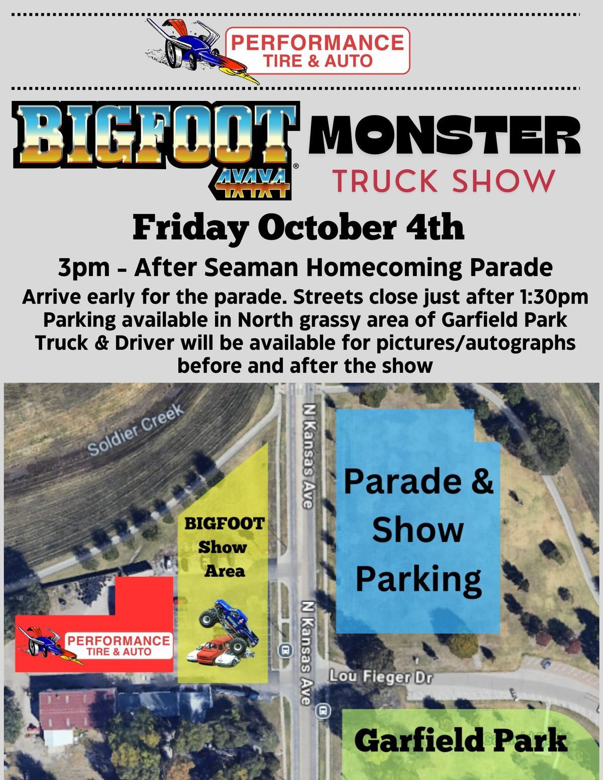 Seaman Homecoming Parade & BIGFOOT Monster Truck Show