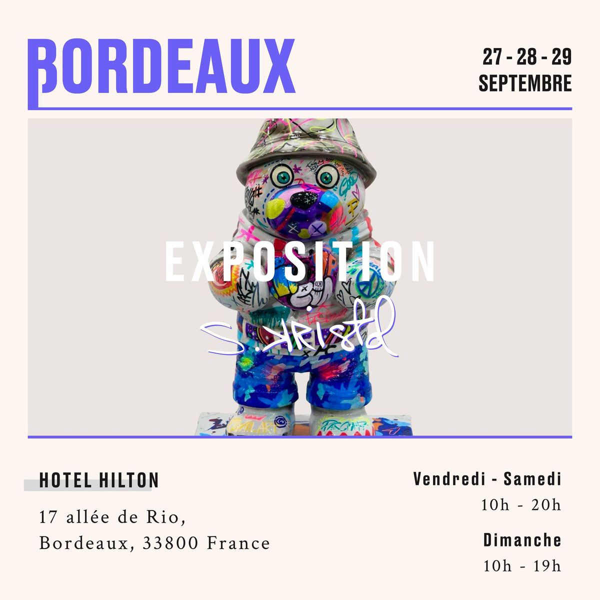 \ud83c\udfa8 Exposition de l'Artiste Contemporain S.Kristol \u00e0 Bordeaux