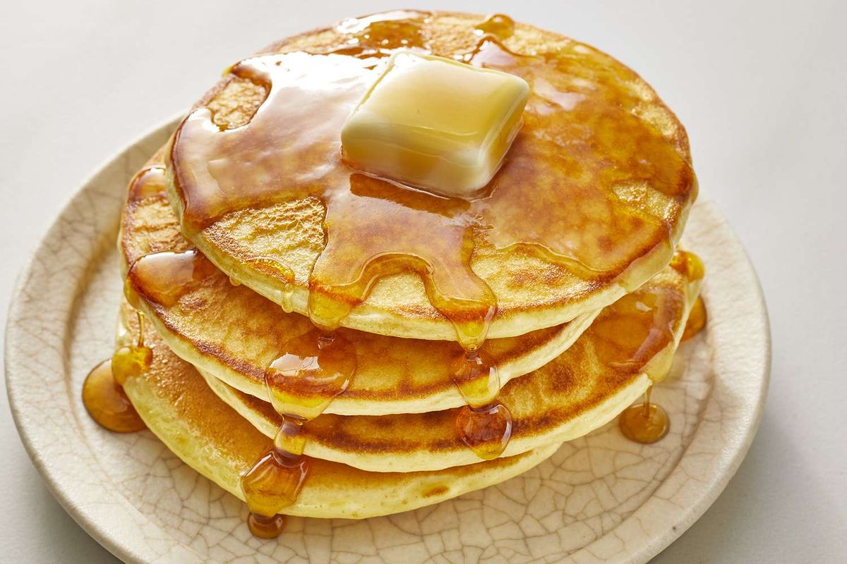 Pancakes and hot chocolate