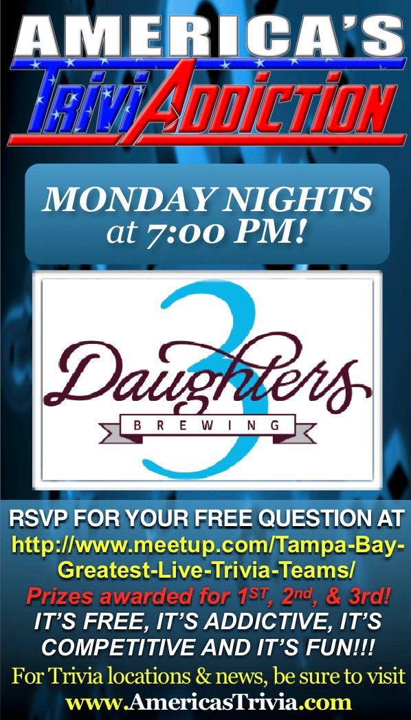 3 Daughters Brewing Trivia Night - St. Petersburg, Florida