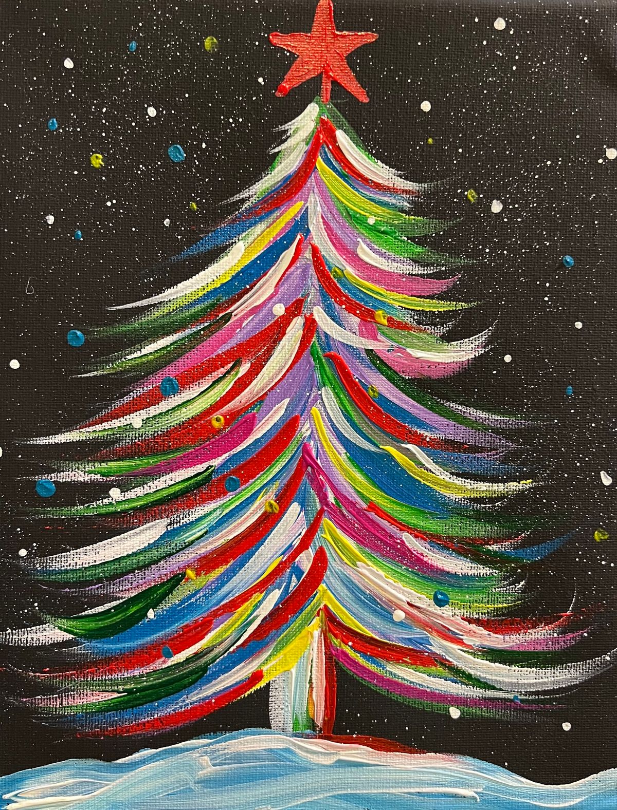 Holiday trees on a black canvas!