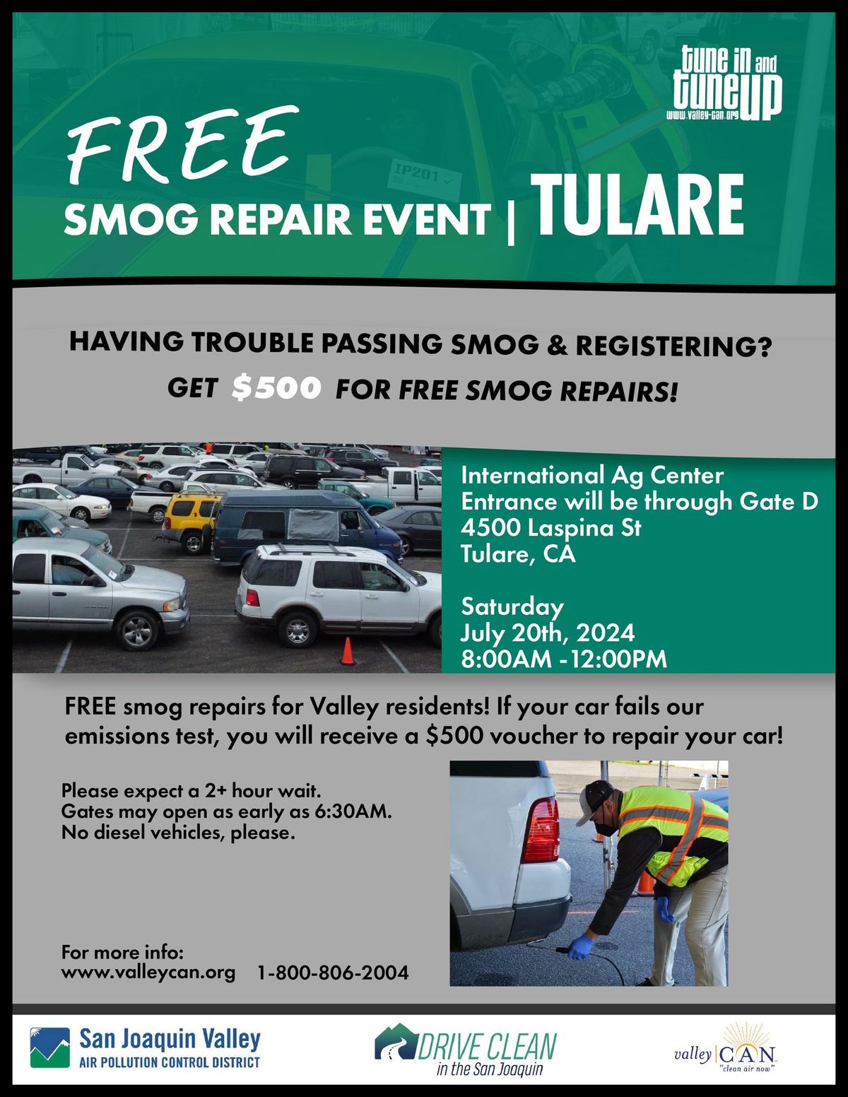 Free Smog Repair Event- TULARE!