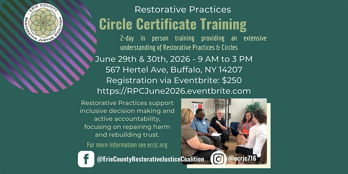 Two-Day Restorative Practices Circle Certificate Training