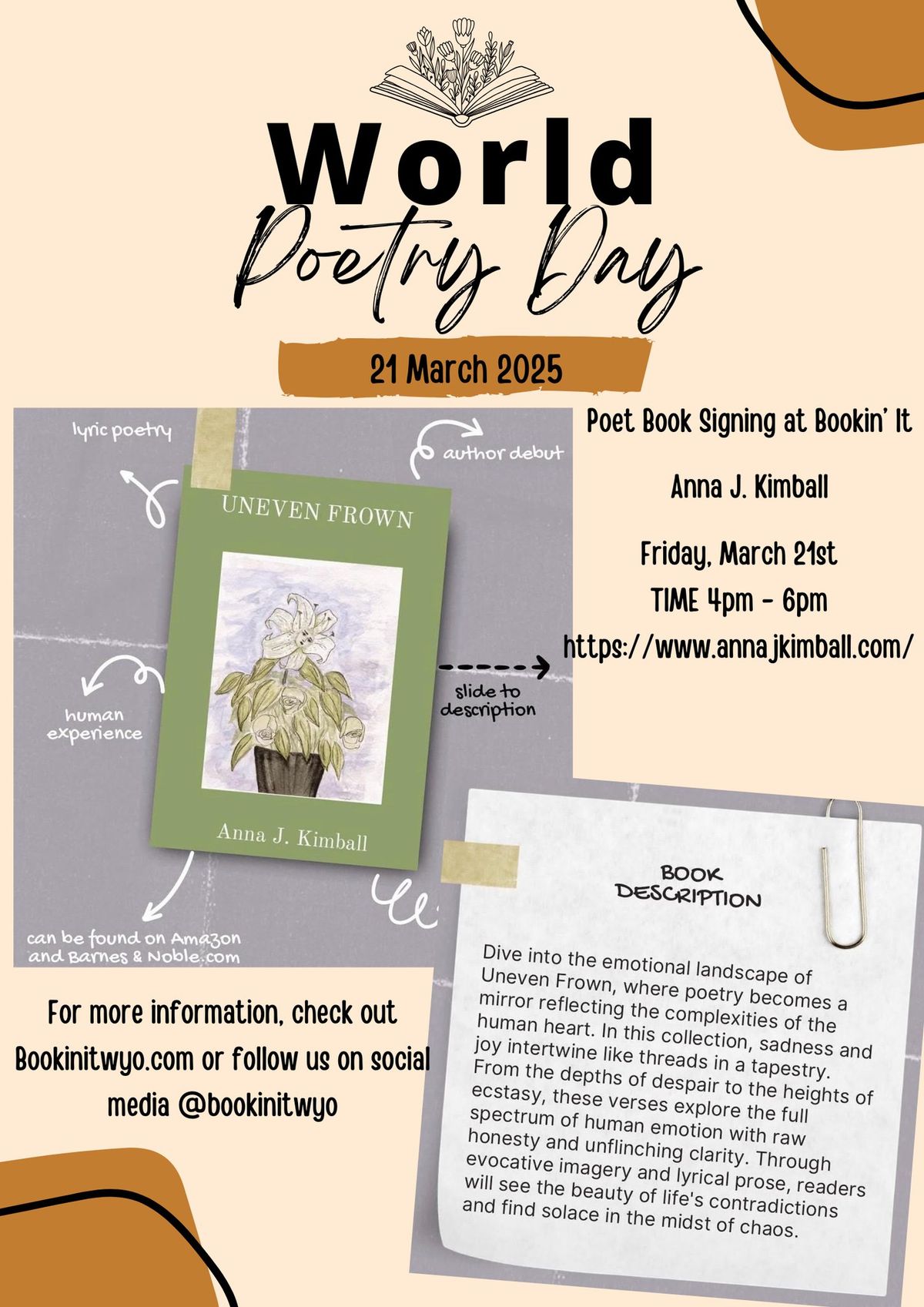 World Poetry Day with Anna Kimball