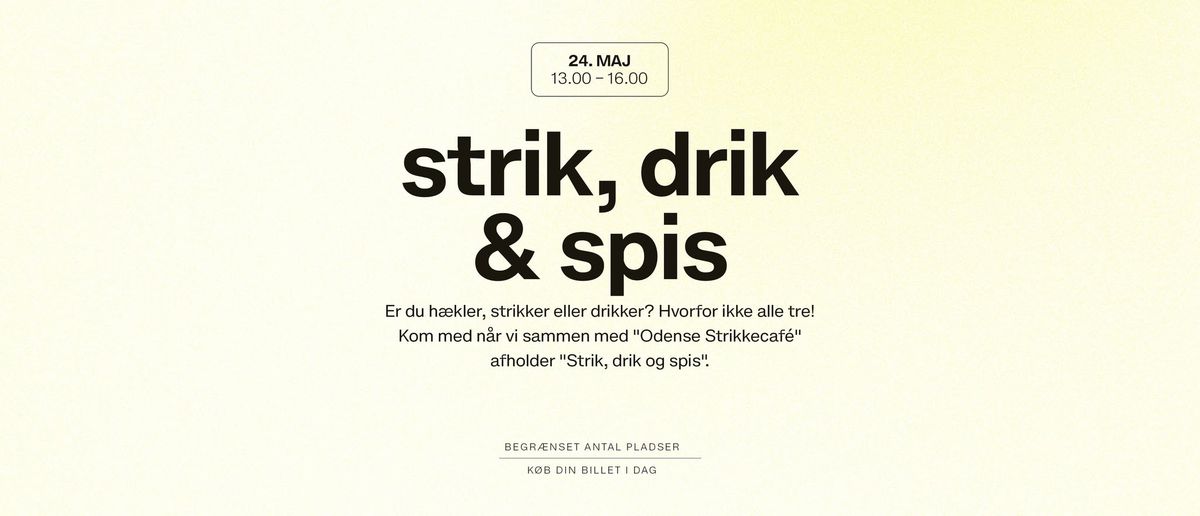 Strik, drik og spis med Odense Strikkecaf\u00e9