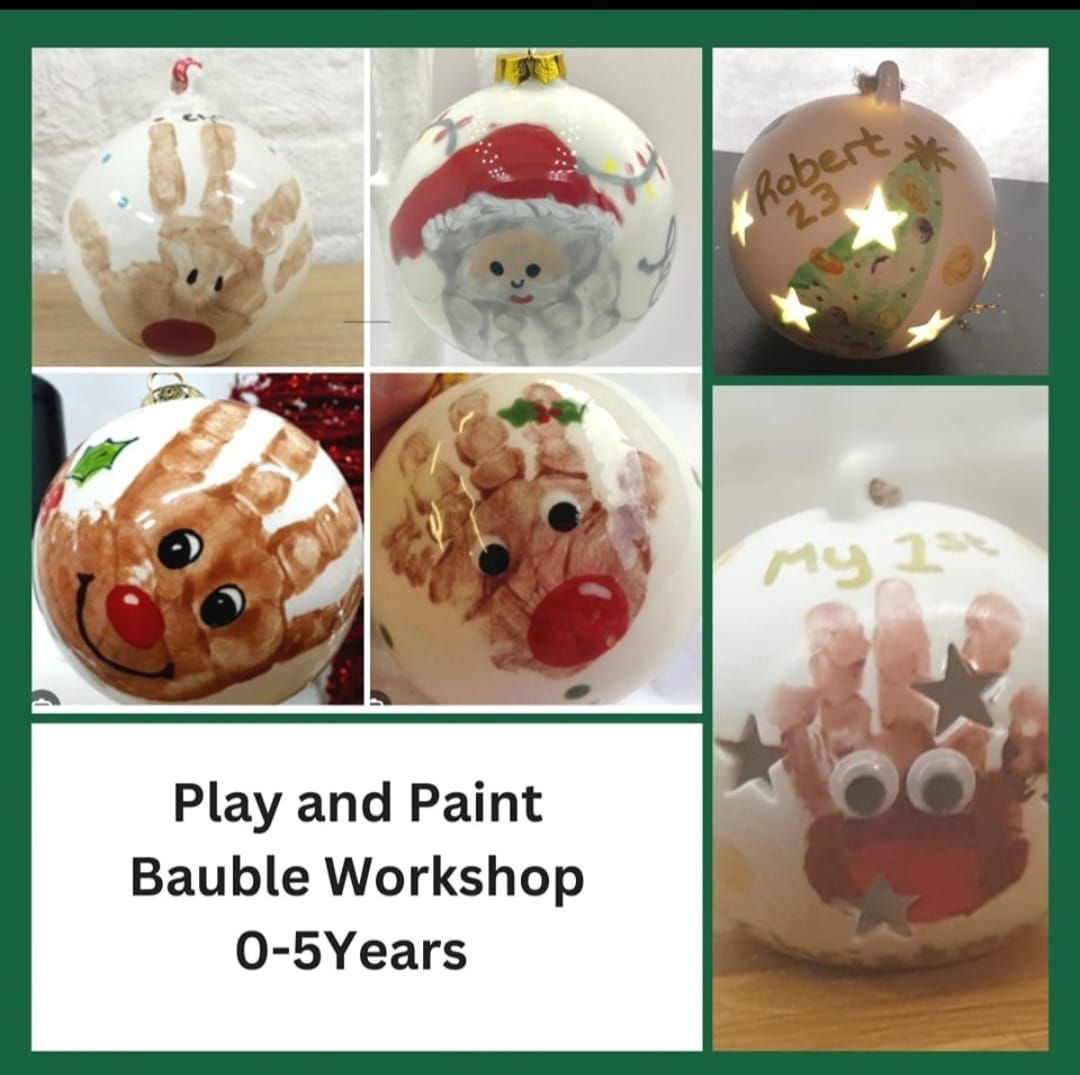 Paint and Play Christmas Bauble workshop for 0-5 years