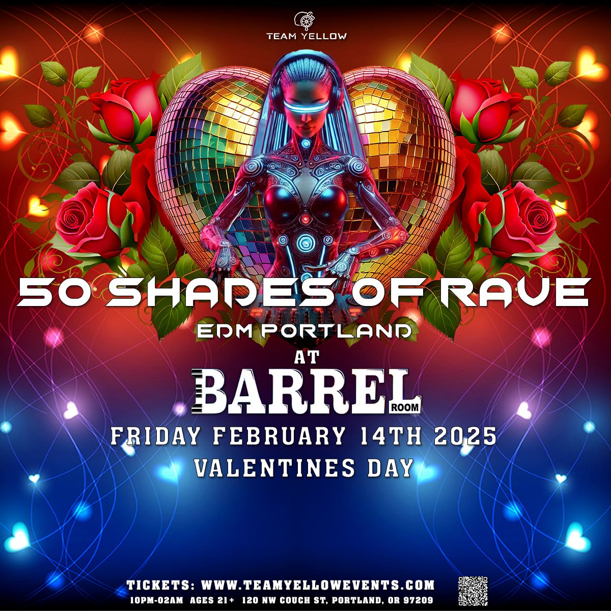 \ud83c\udf39 Team Yellow: 50 Shades Of Rave at Barrel Room [Former Whiskey Bar]