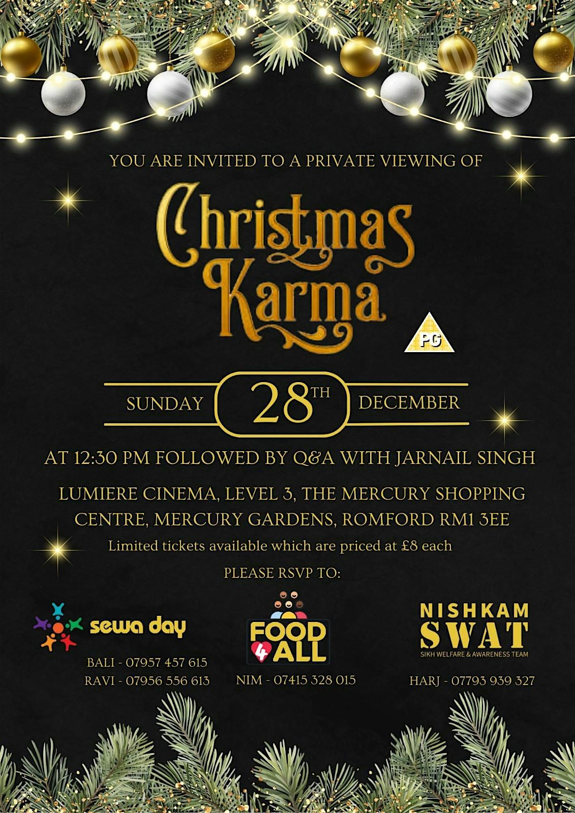 Private viewing of Christmas Karma