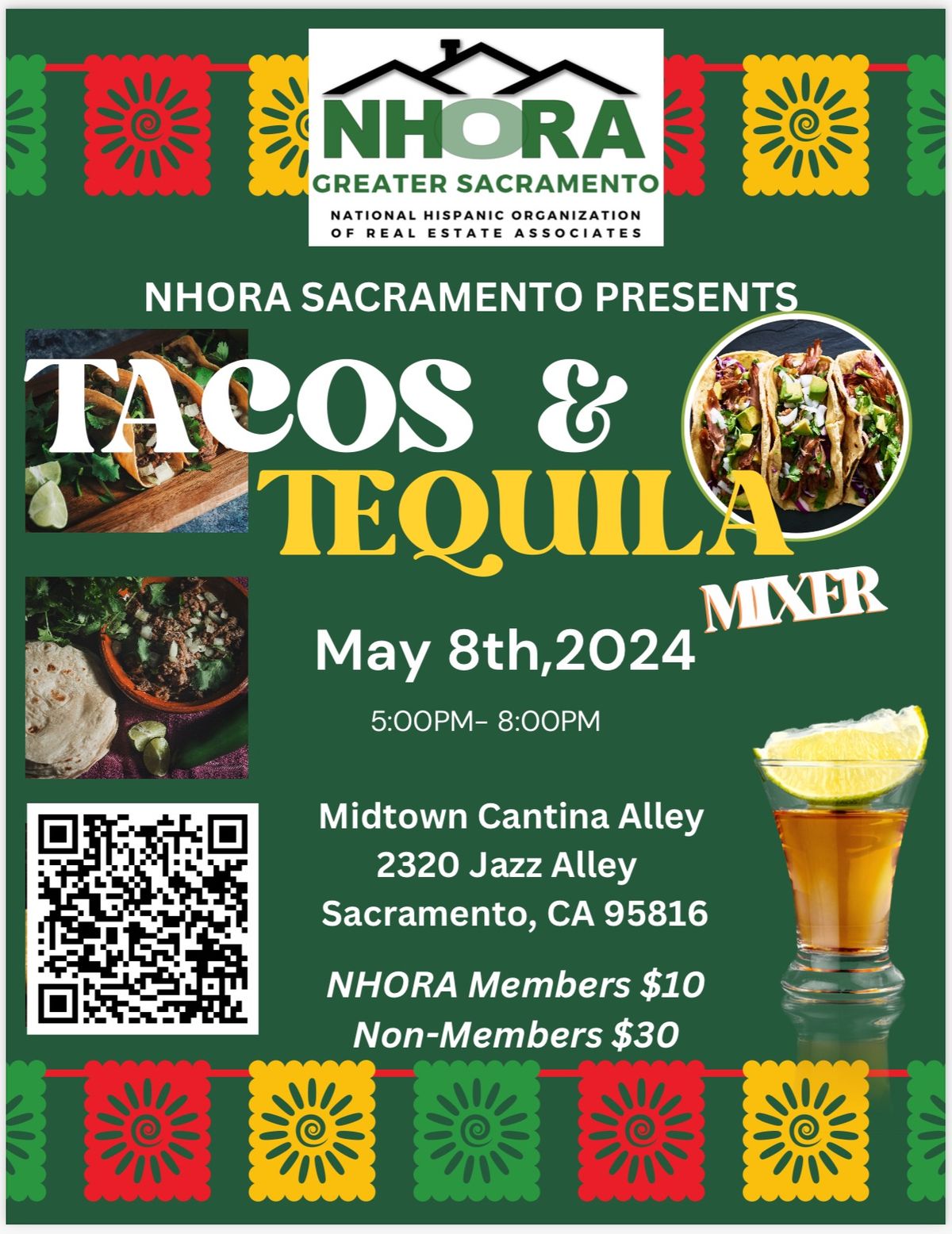 Tequila and tacos mixer