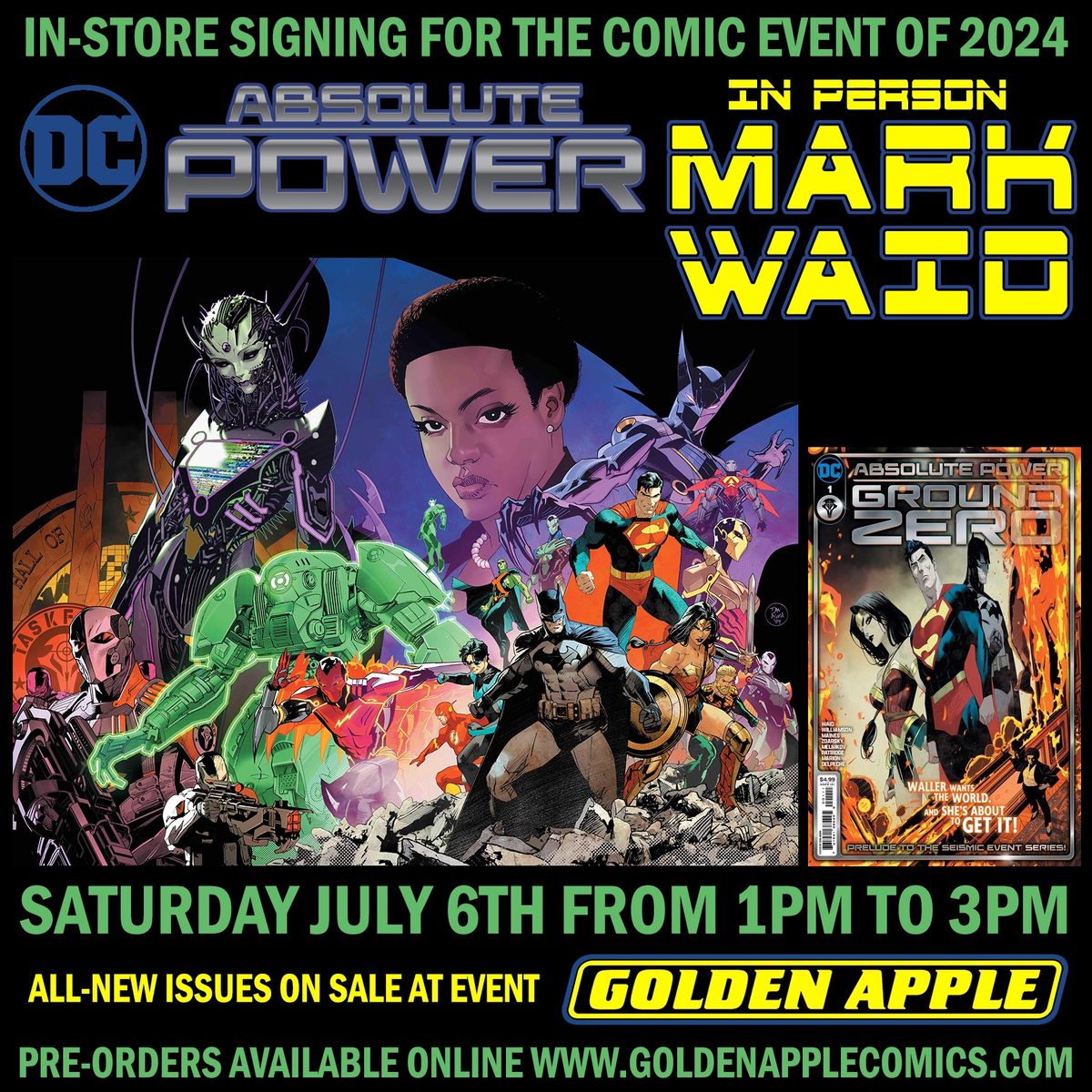 Make Waid in-store signing for DC\u2019s Absolute Power Launch