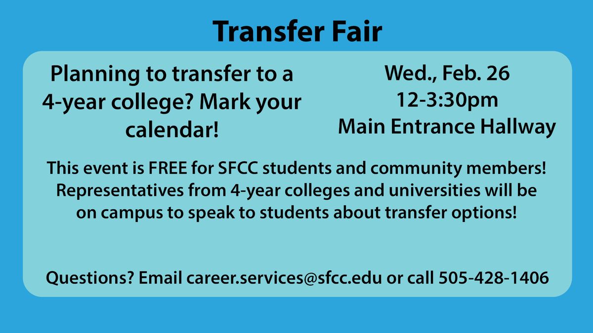 SFCC Transfer Fair