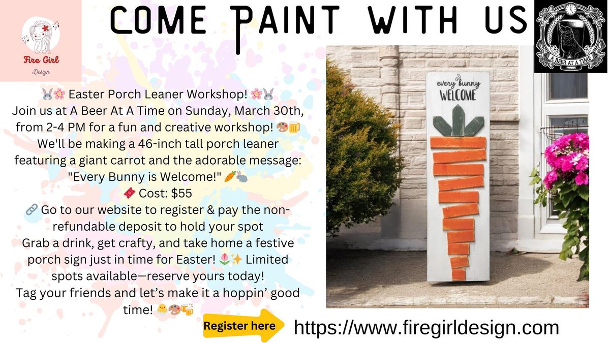 Spring Porch Leaner Paint Party