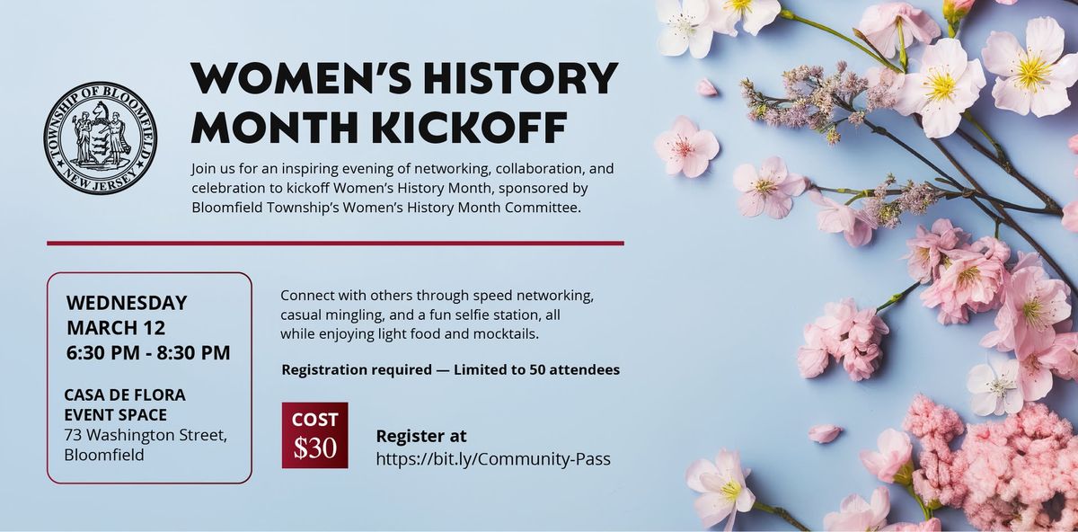 Women\u2019s History Month Kickoff event