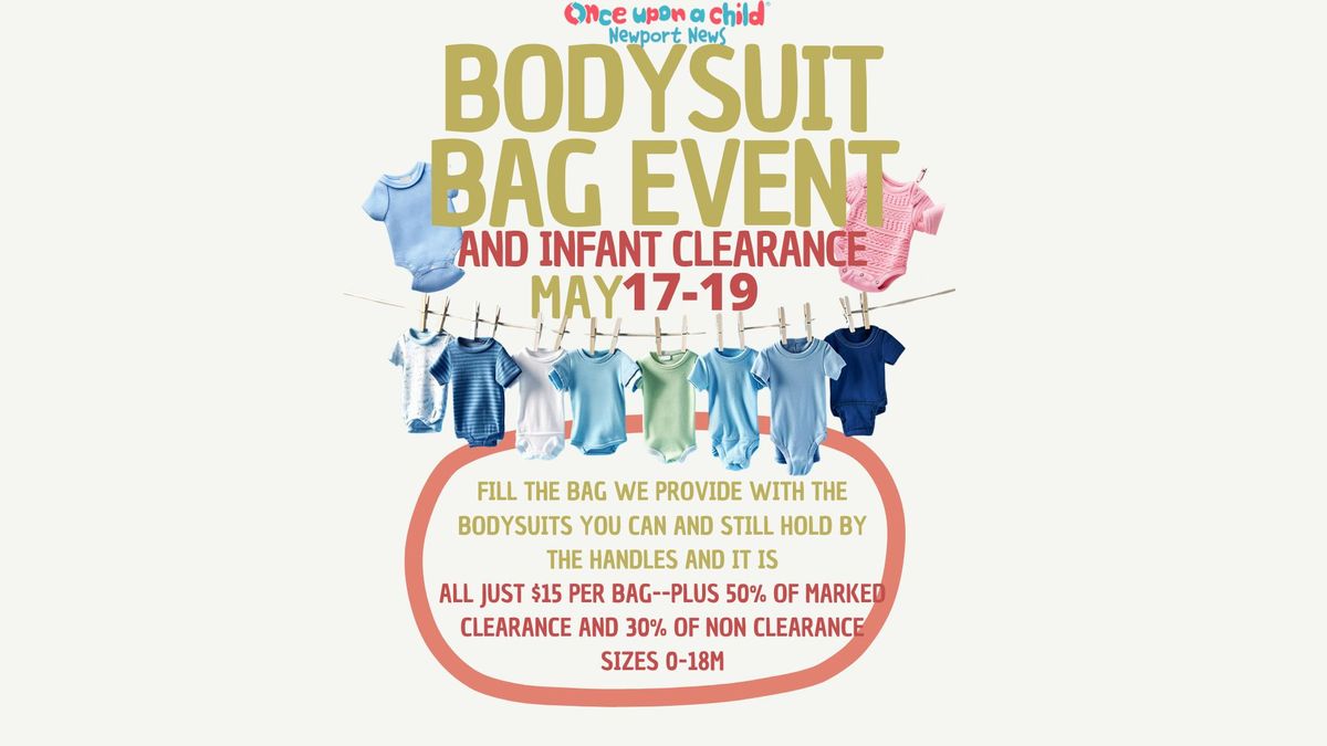Fill the Bag Bodysuit Bag EVENT and Infant Clearance Sale