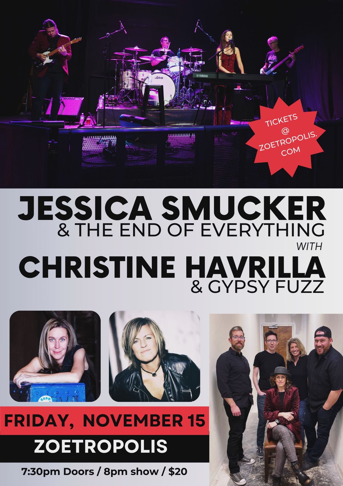 Jessica Smucker & The End Of Everything w\/Christine Havrilla & Gypsy Fuzz