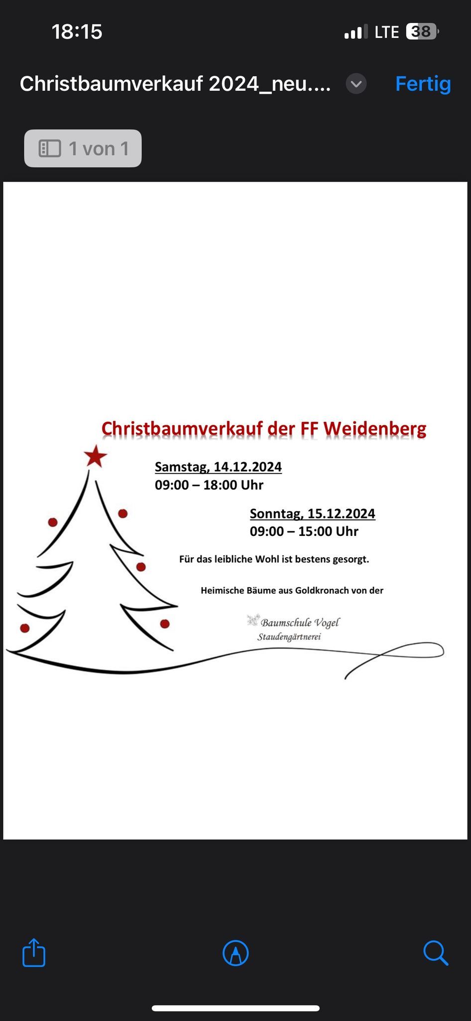 Christbaumverkauf 2024