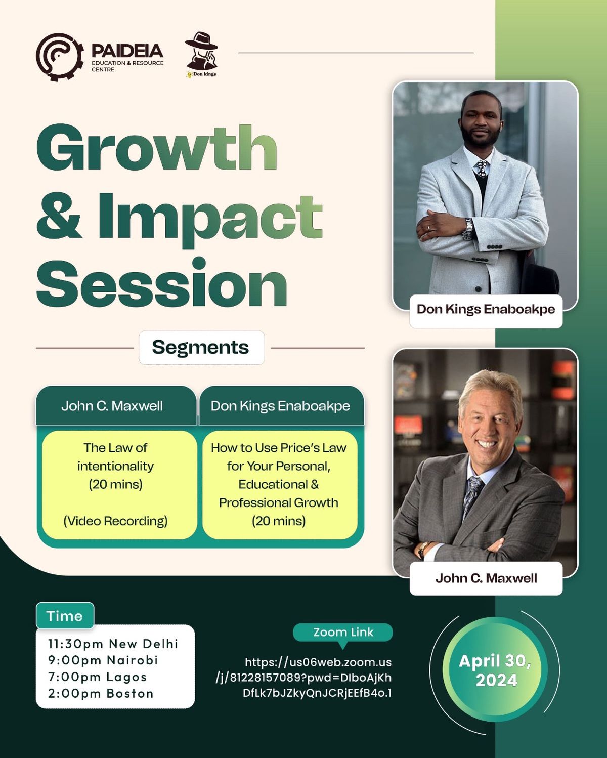 GROWTH & IMPACT SESSION