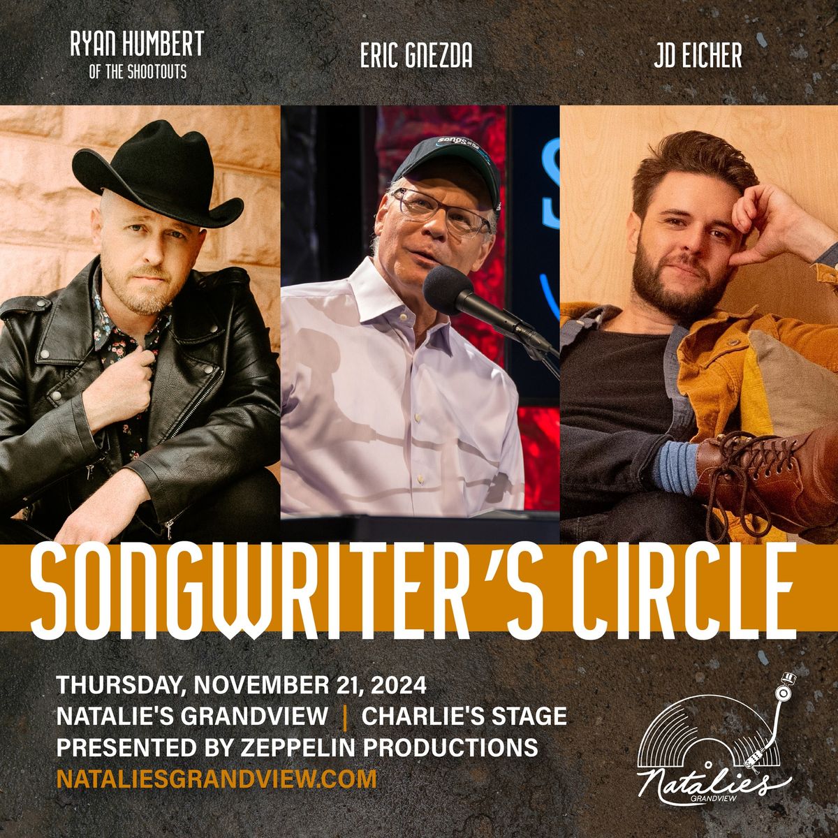 Songwriter's Circle with JD Eicher, Eric Gnezda and Ryan Humbert