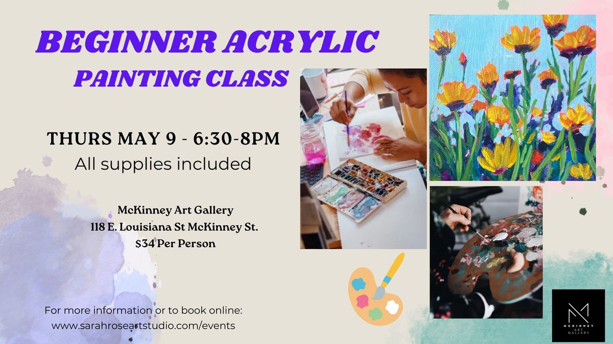 Floral Acrylic Painting Class