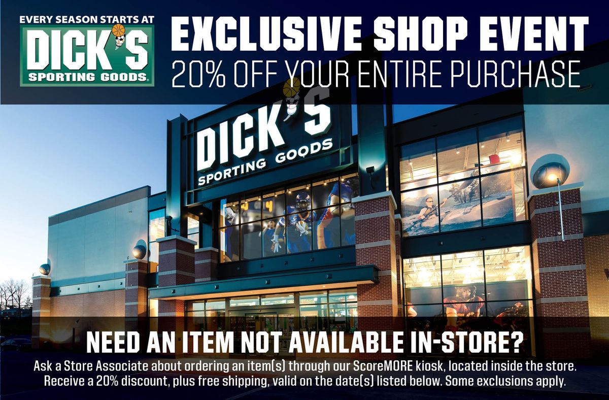 TTLL DICK's Sporting Goods In-Store Shopping Days