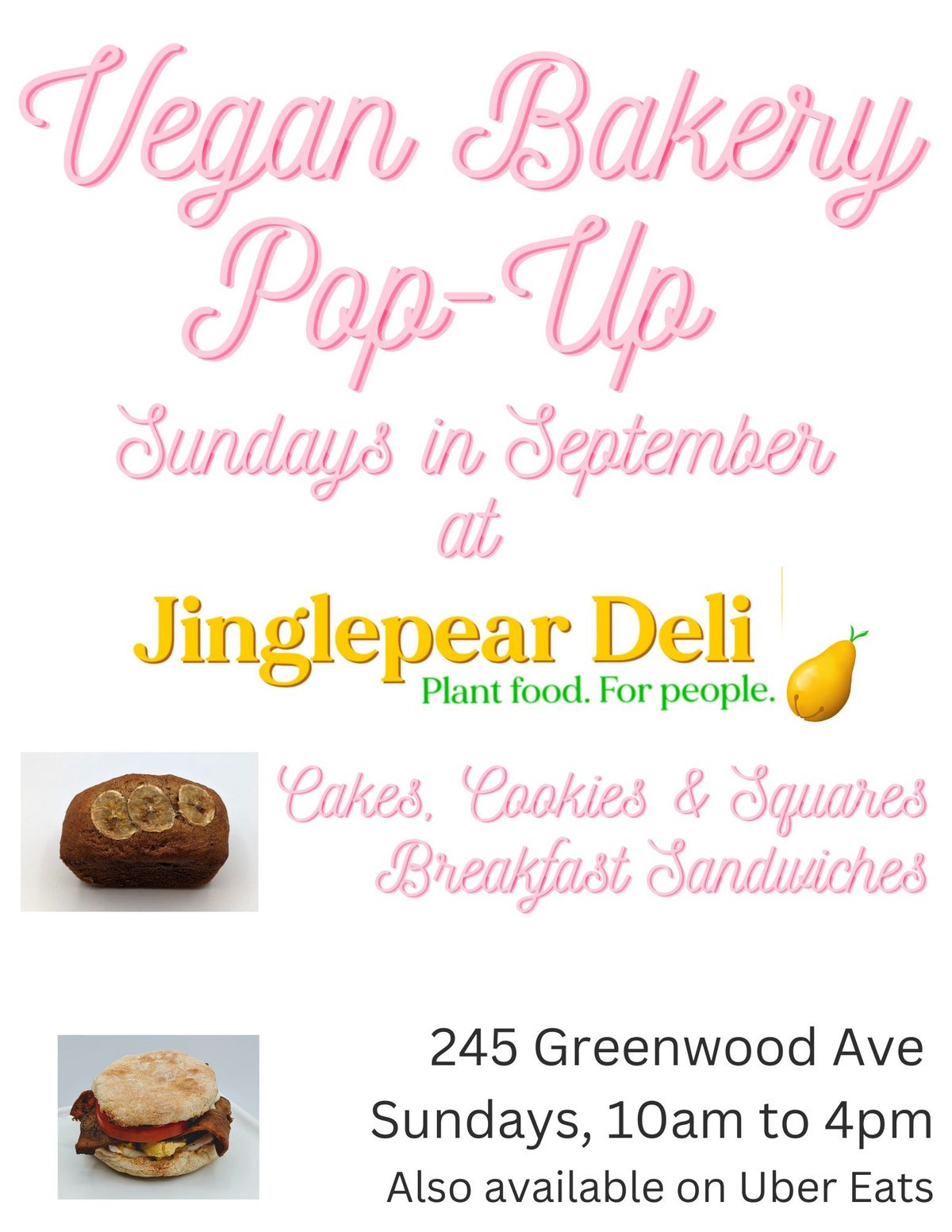 Vegan Bakery & Breakfast Sandwiches Pop-Up!