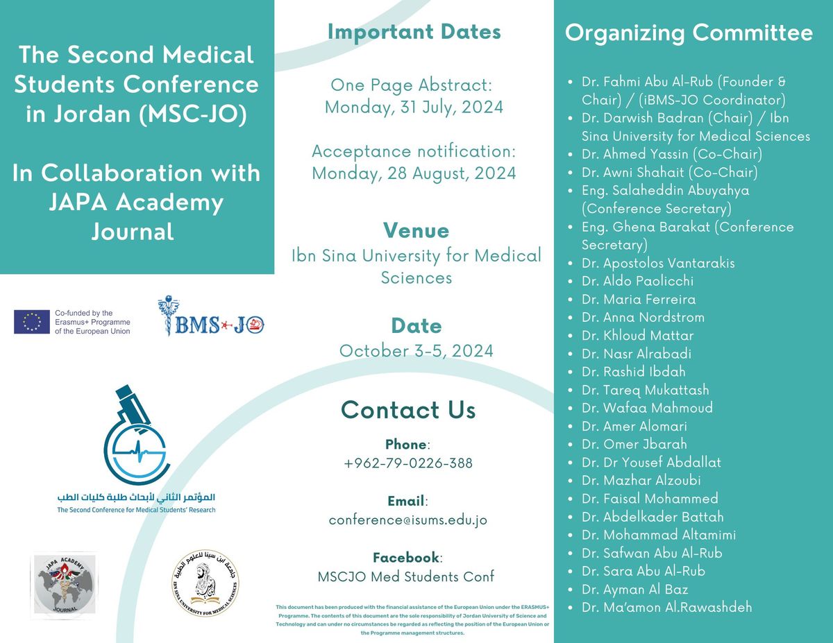 Second Medical Students Conference in Jordan (MSC-JO)