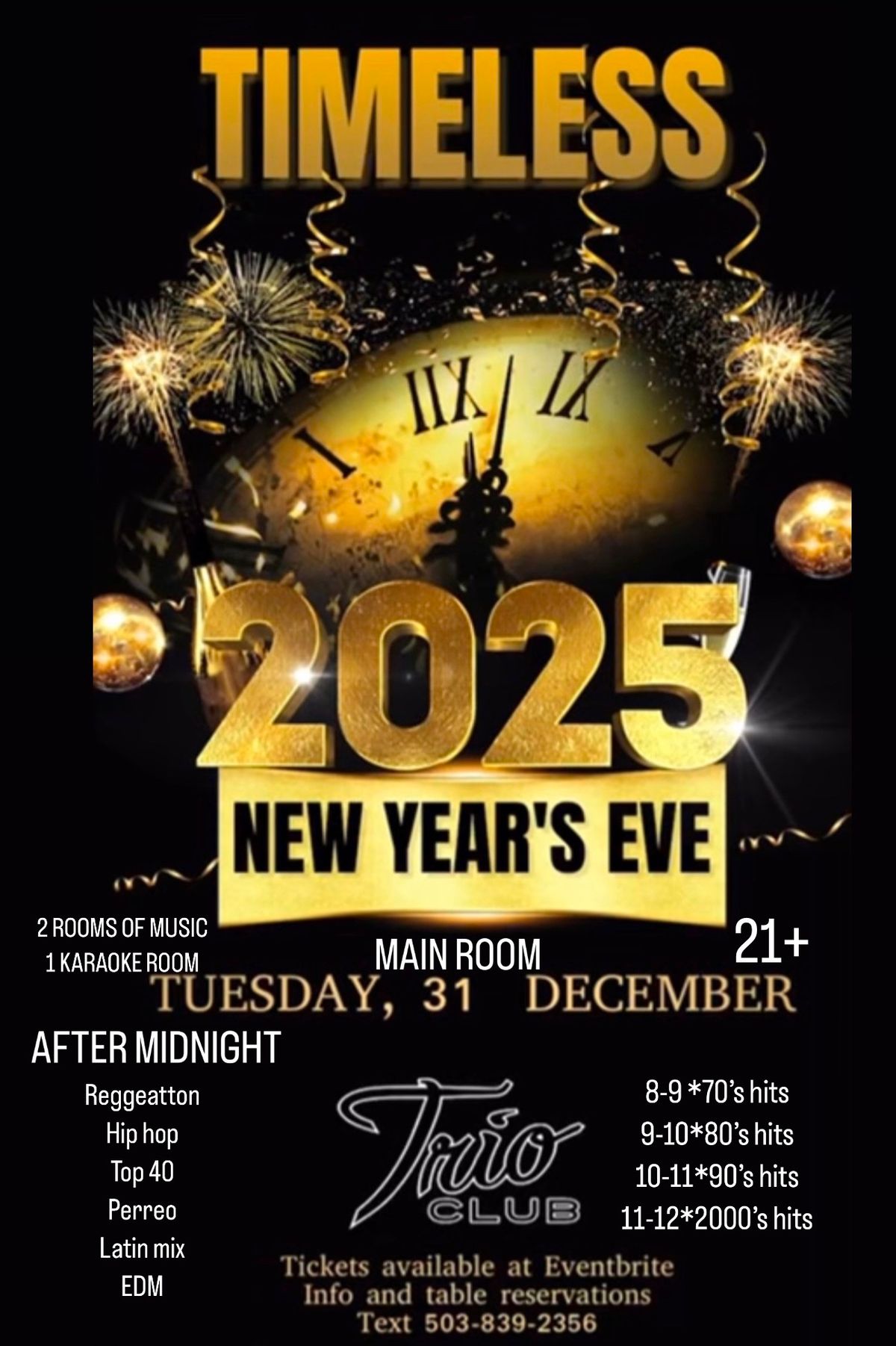 New Year\u2019s Eve Timeless Party