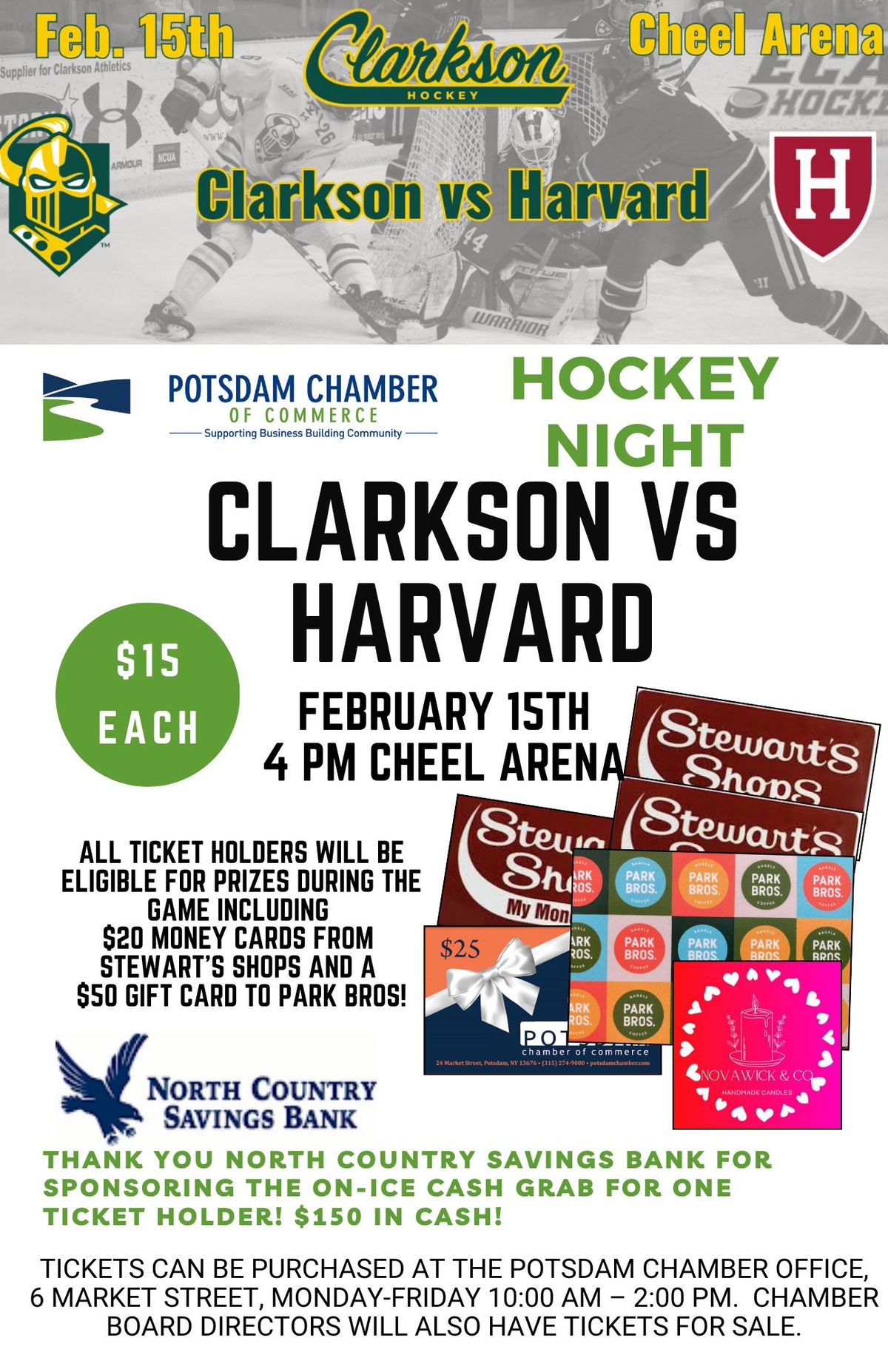 Potsdam Chamber Hockey Night - Clarkson vs Harvard