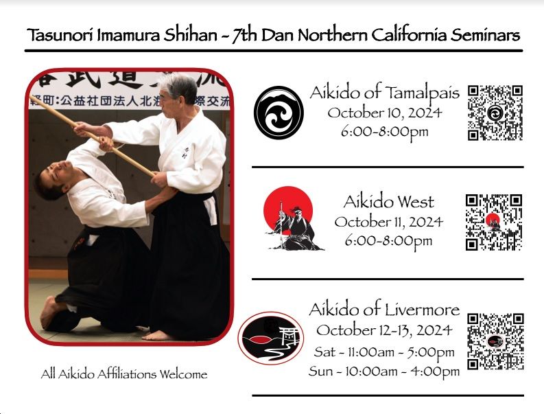 Northern California Aikido Seminars with Tatsunori Imamura Shihan