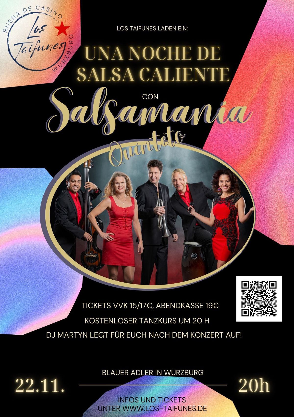 Una Noche de Salsa caliente con Salsamania y Los Taifunes e.V. 