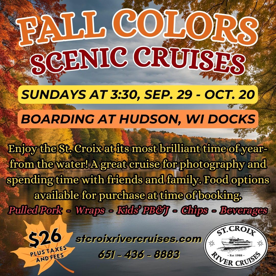 Fall Colors Scenic River Cruise - St. Croix River Cruises