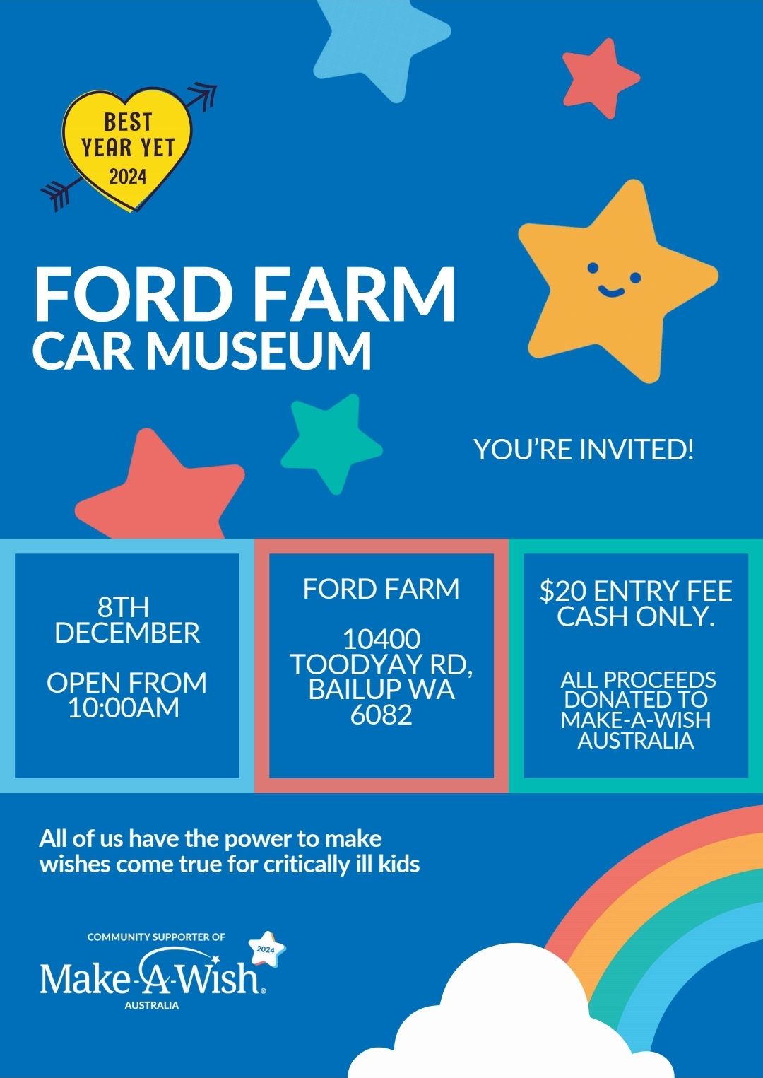 Make-A-Wish Day at the Ford Farm Car Museum