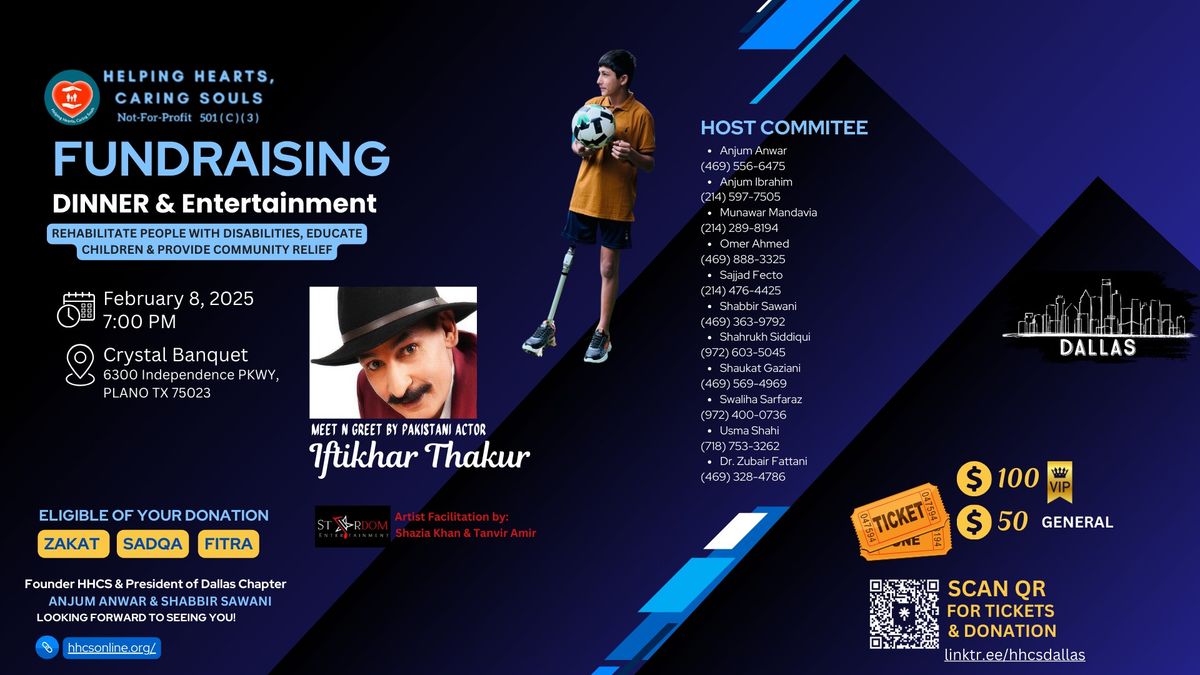 HHCS Dallas Fundraising Dinner \/ Meet & Greet with Iftikhar Thakur