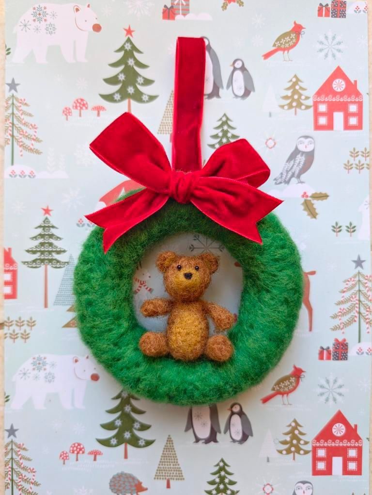 Needle-Felted Teddy Bear Christmas Decoration Workshop