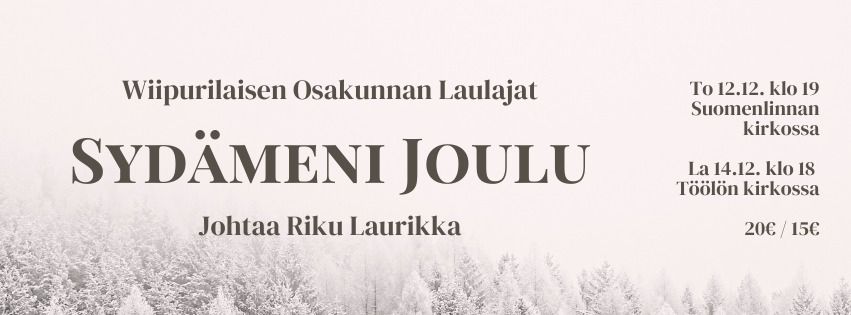 Syd\u00e4meni Joulu - Wiolin joulukonsertti