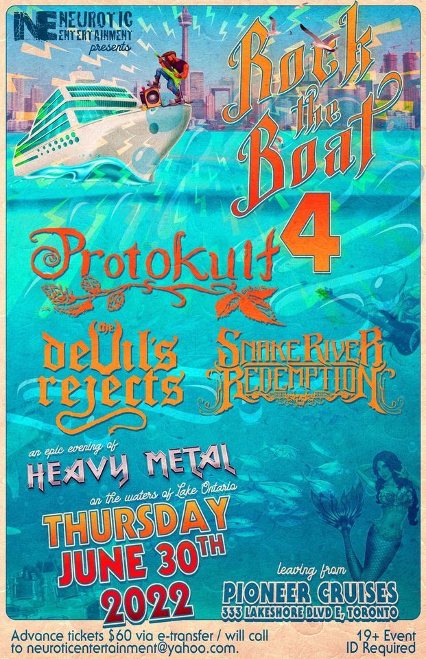 Rock the Boat 4: Toronto's Heavy Metal Cruise w\/ Protokult, The Devil\u2019s Rejects & Snake River Redemption